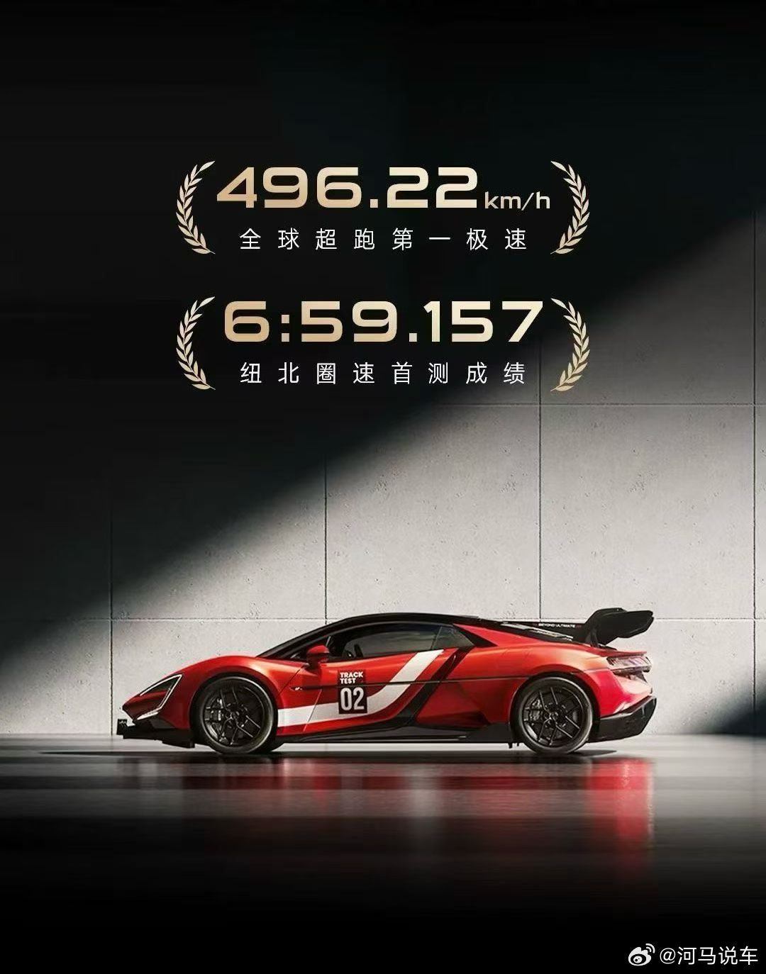 仰望U9Xtreme极速496.22km/h超越布加迪Chiron Super 