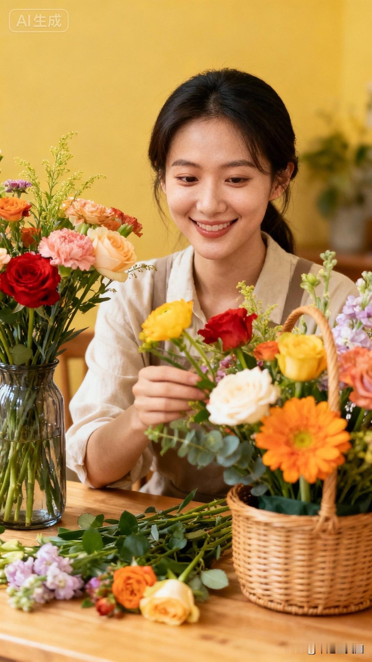 静享美好时光，与鲜花相伴的幸福时刻。🌸💐🌻