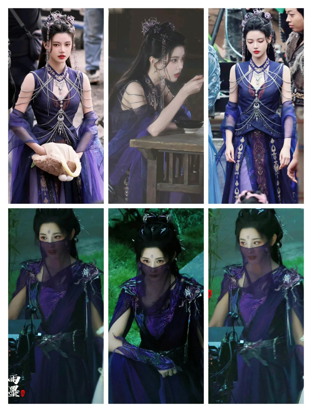 非常适合游戏里的紫衣美女造型