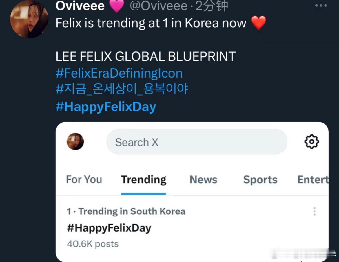felix李龙馥生日，韩趋美趋第一📊 ​​​