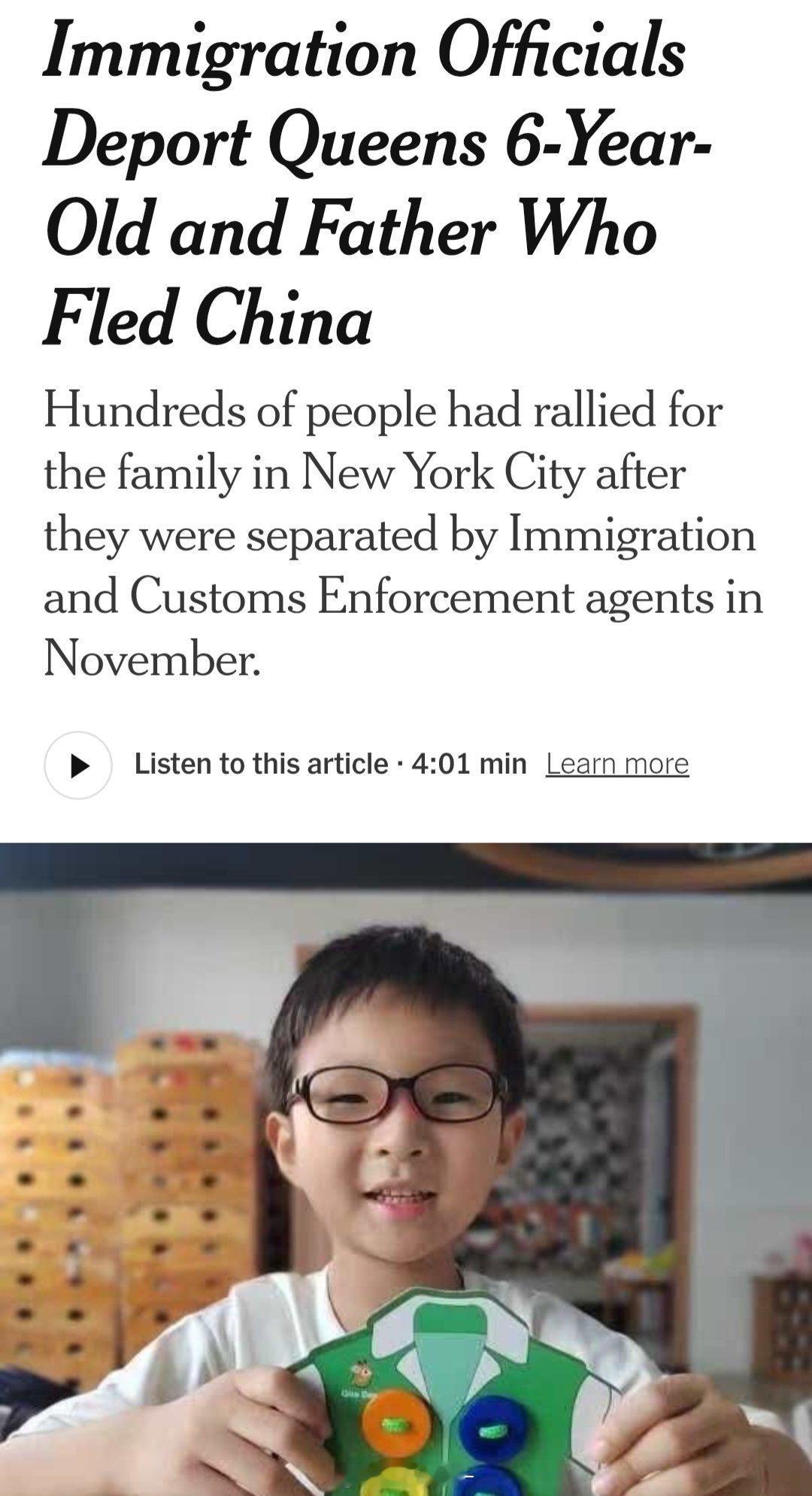 郑飞（Fei Zheng）与6岁儿子郑元欣（Yuanxin Zheng）于202