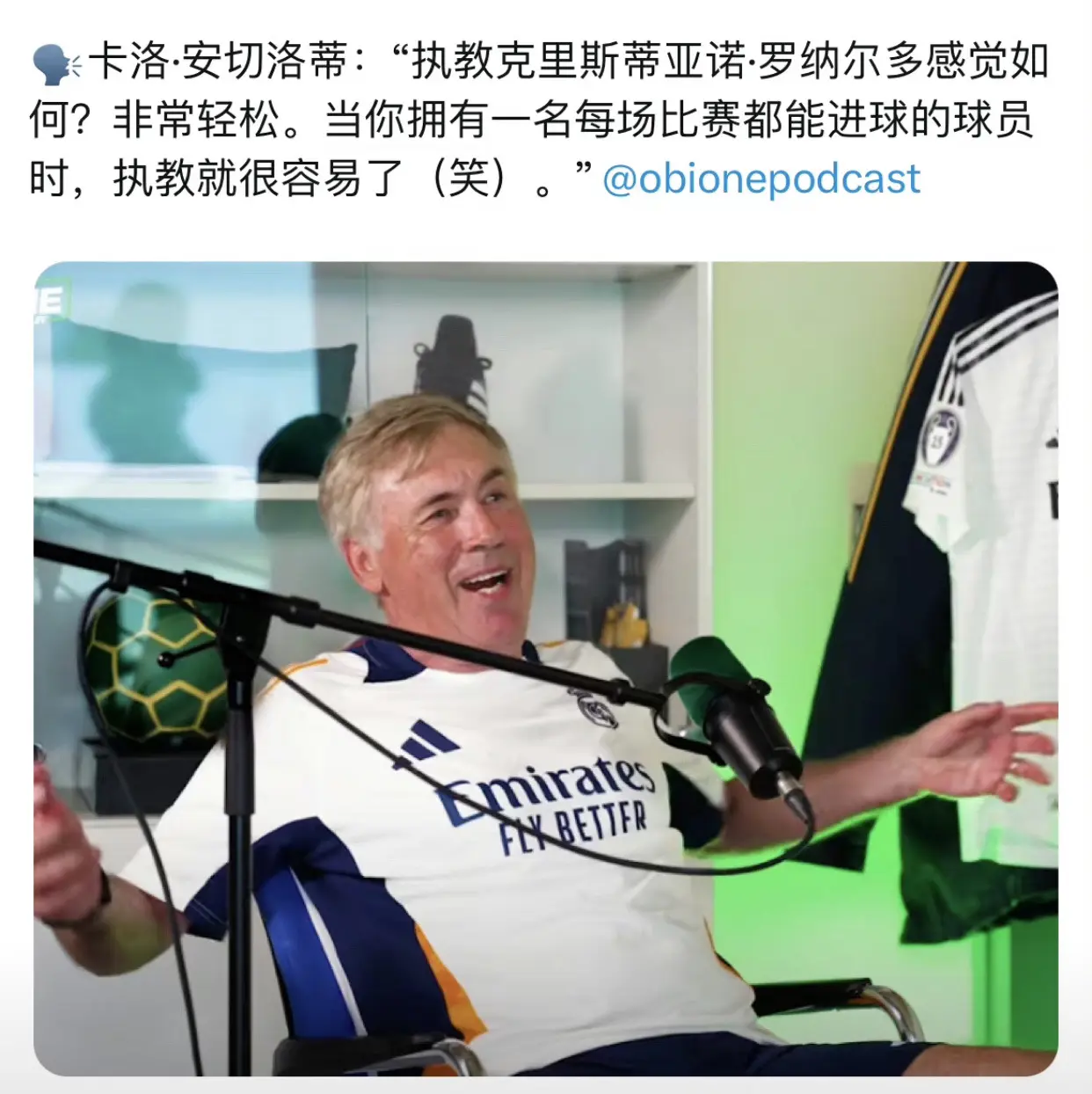 C罗 感觉如何？非常轻松。当你拥有一名每场比赛都能进球的球员时，执教就...