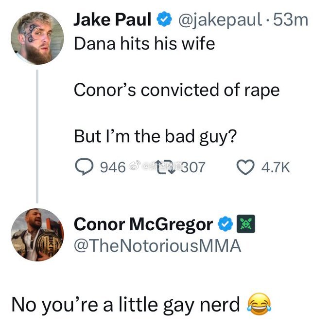 拳坛速递  康纳-麦格雷戈（Conor McGregor）今天回应杰克-保罗（J