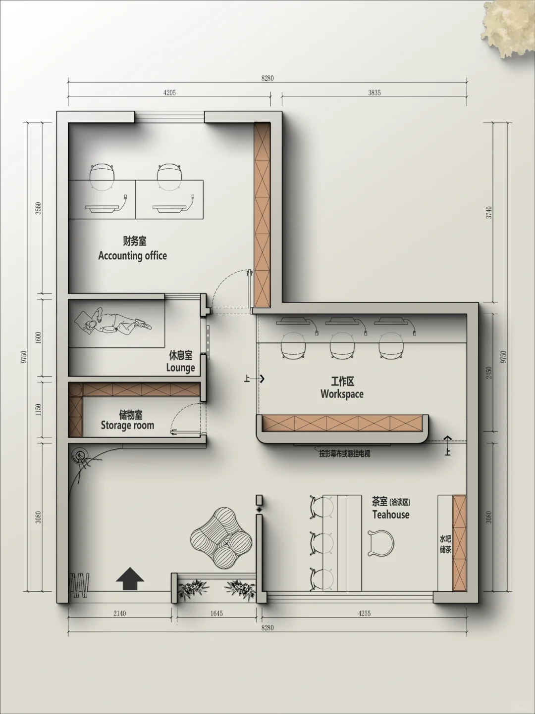🍁户型改造丨云南60m²设计工作室户型优化
