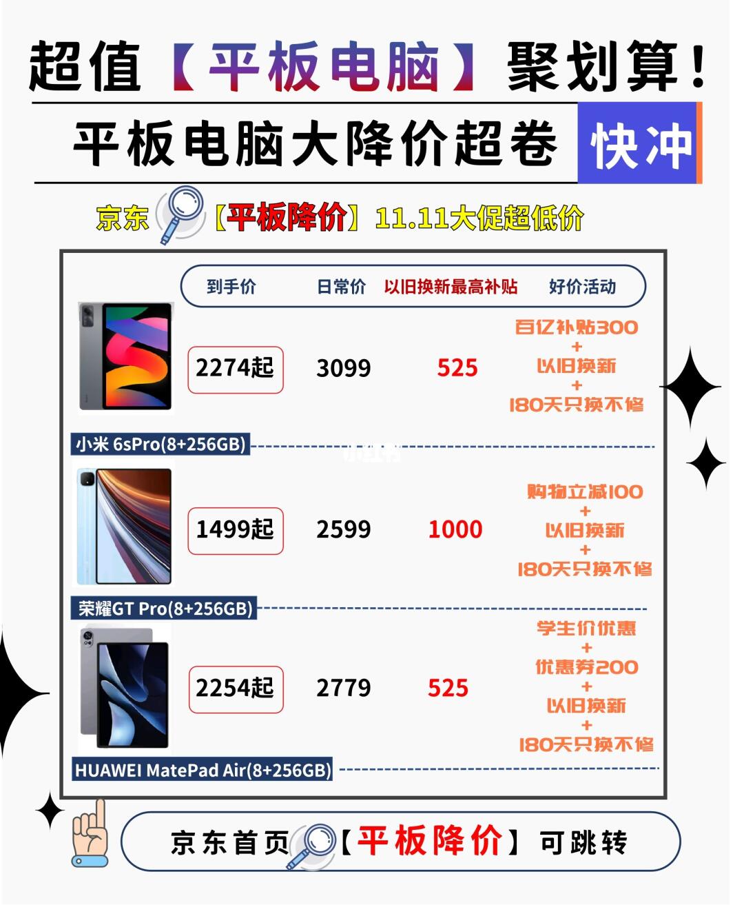 平板超低价❤，码住不亏！🔥