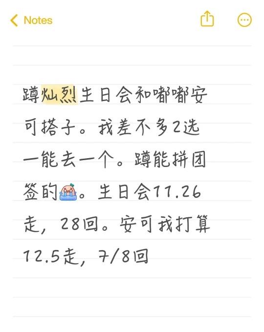 蹲灿烈生日会和嘟嘟安可搭子。我差不多2选一能去一个。蹲能拼团签的[流泪]。生日会