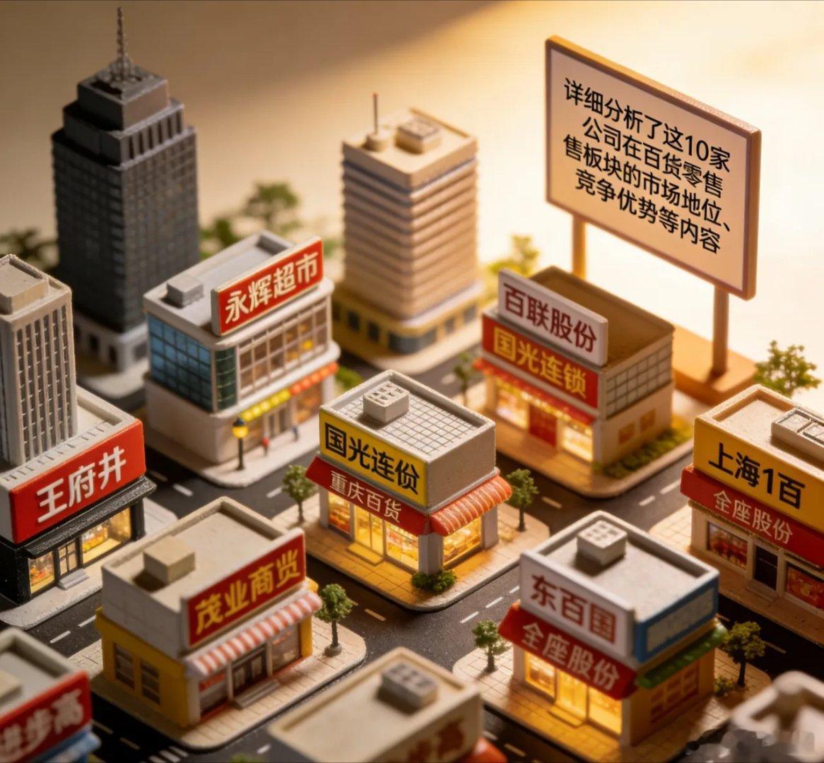 百货零售板块，对10家有代表性的公司进行了分析，具体信息如下：1. 永辉超市ic