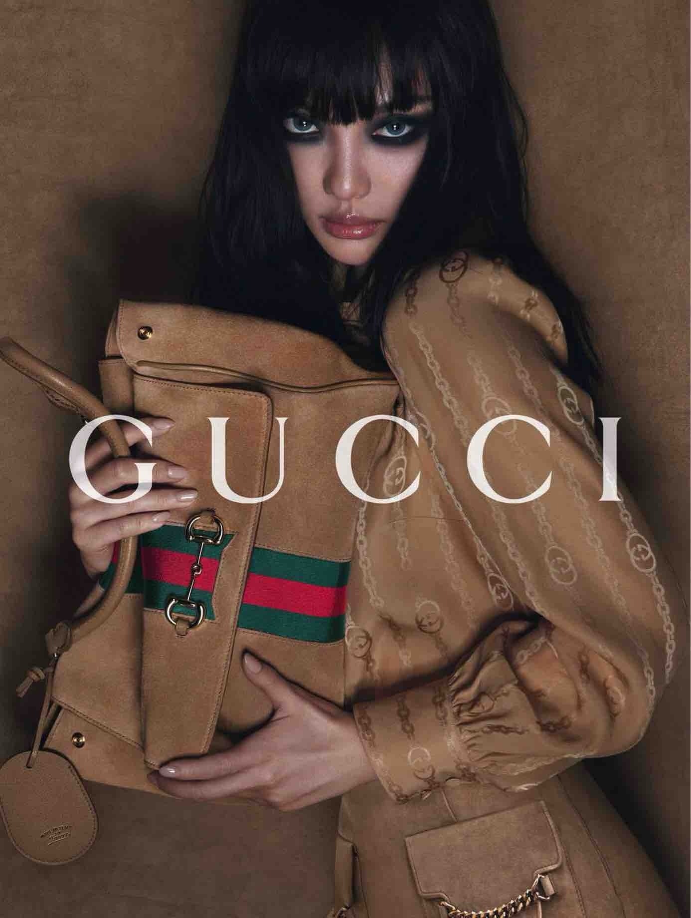 宁艺卓Gucci全球广告大片新增日版芭莎金九刊投放！宁艺卓Gucci全球广告大片