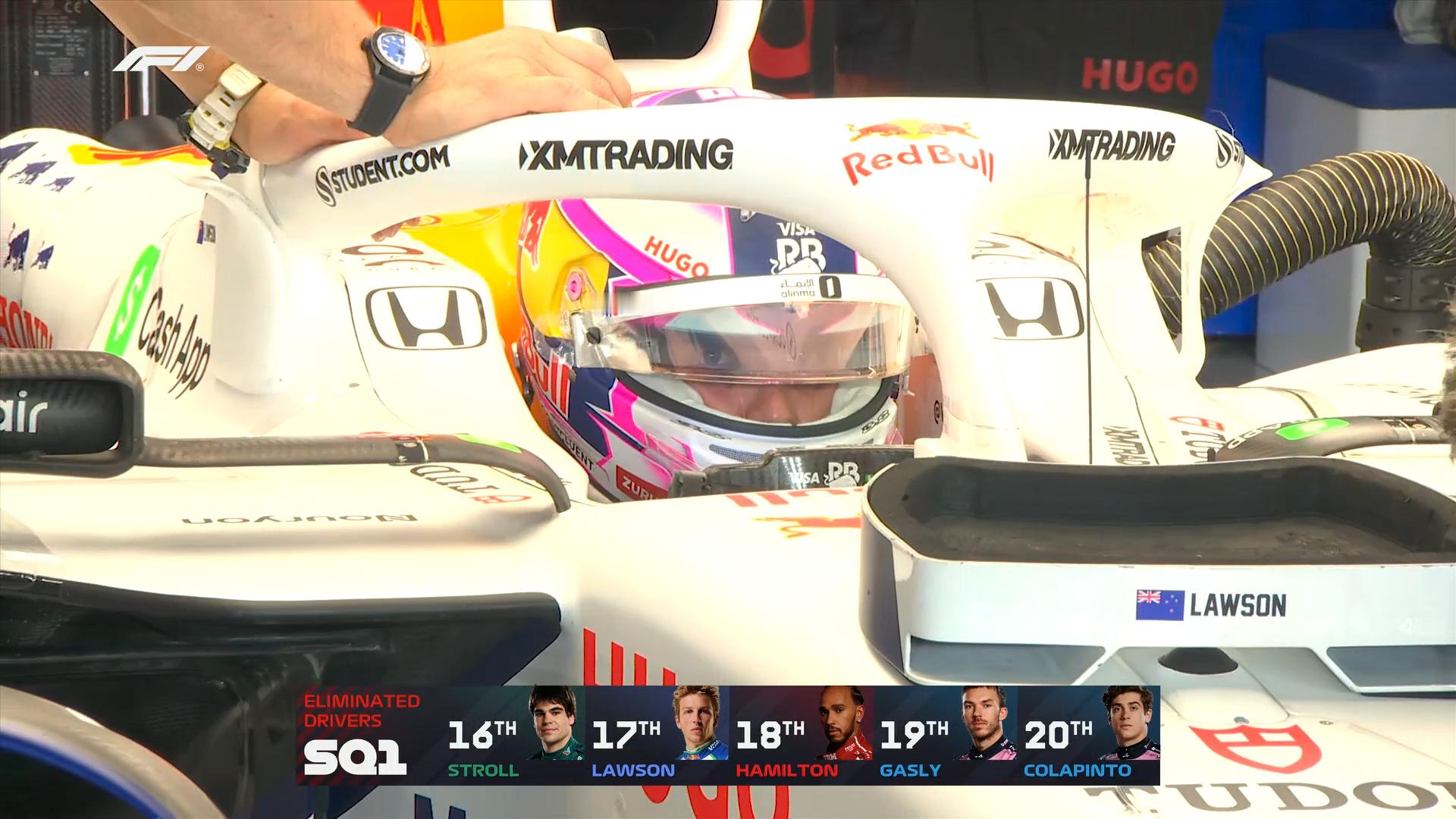 SQ1出局的车手F12025F1卡塔尔大奖赛