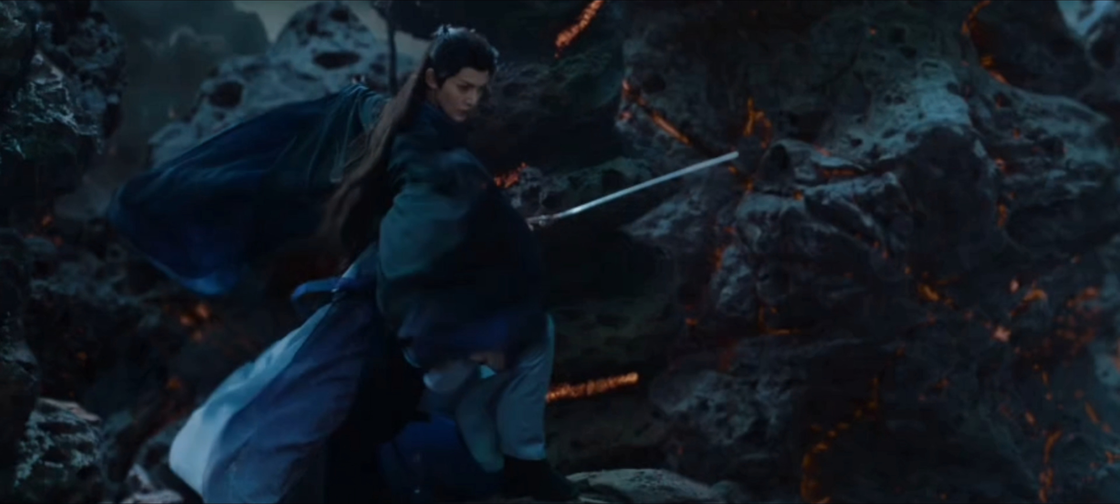 邓为苏易水这个动作太飒了完美的打戏动作，这就是天赋邓为苏易水 邓为仙台有树