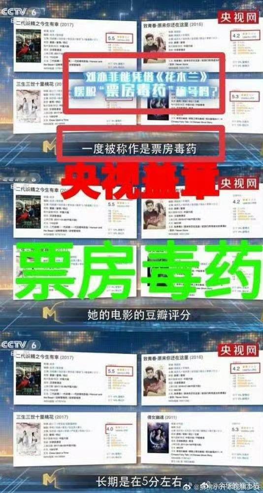 金鹰奖刘亦菲被官媒点名演技不好，票房毒药 