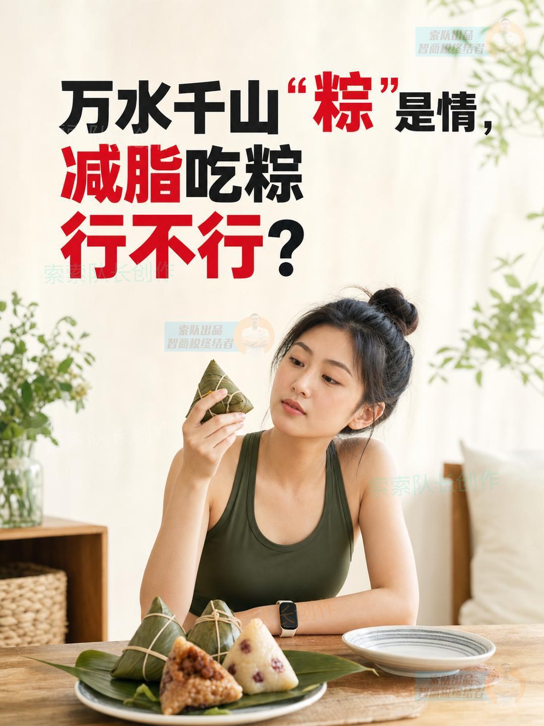 减脂吃粽子可以吗？

索队今天就来讲一讲，减脂能不能吃粽子？
还有，你喜欢吃甜粽