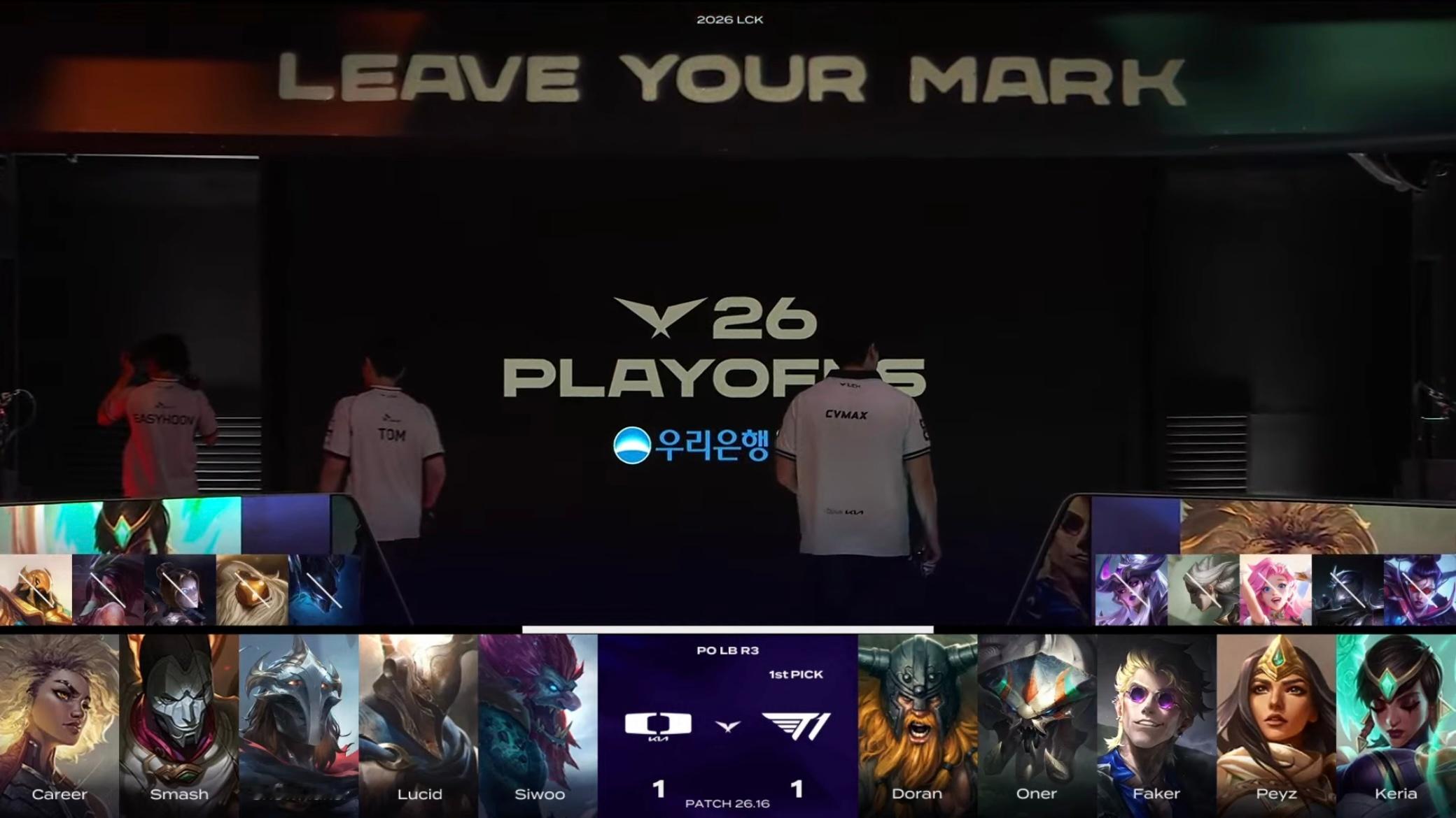 【2026LCK 季后赛】 GAME 03 vs DK第三局BP如下T1[超话]