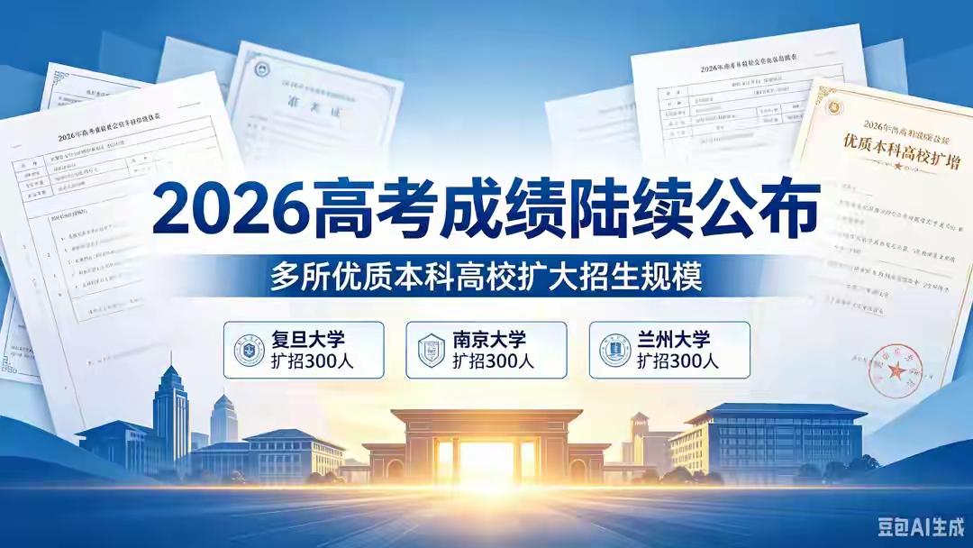 1290万考生彻夜忐忑！复旦南大兰大同步扩招，选专业千万别只盯着分数！
 
眼下