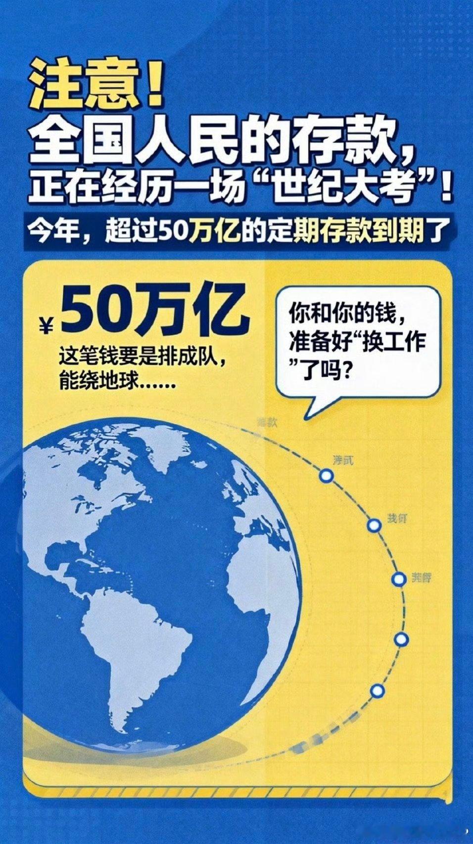 50万亿存款将到期用户寻找存款贵替5年前3.85%3年前2.35%1年前1.9%