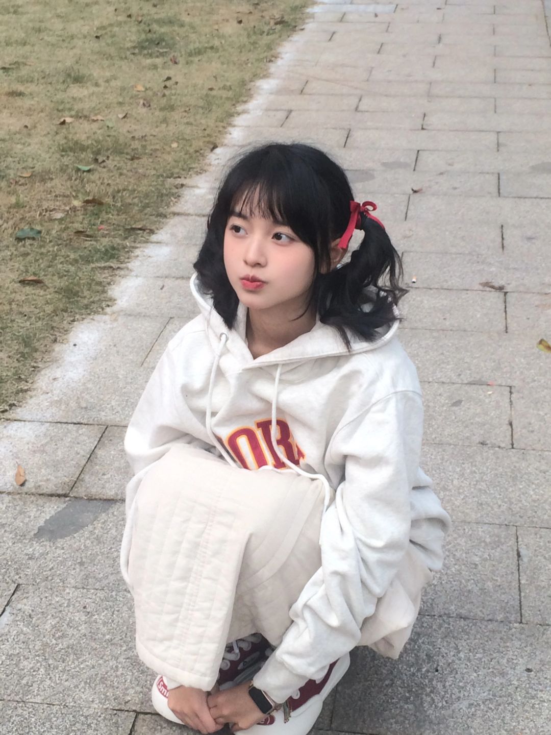 妹妹给我扎的头发