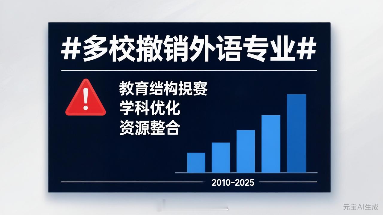 多校撤销外语专业这是高校主动适应技术变革、优化资源配置、服务国家战略的必然选择。