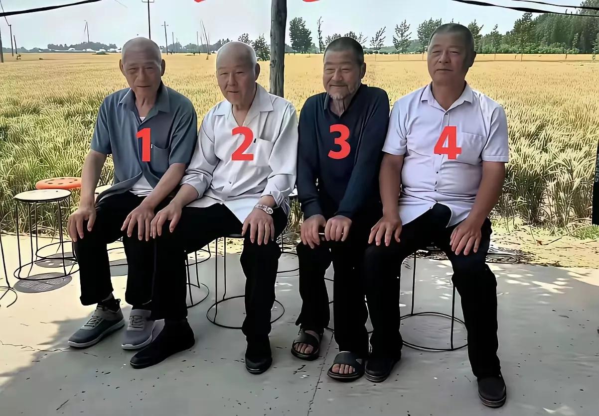 这四位70左右岁的老大爷，
你猜猜有几位是农村人？
70岁以上农民
