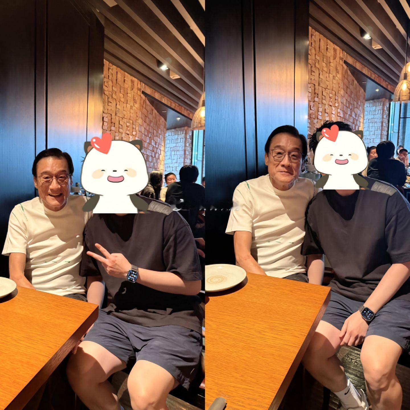 吃饭偶遇影帝梁家辉。网友在北京吃饭遇到梁家辉了，本人非常nice，热情与粉丝合影