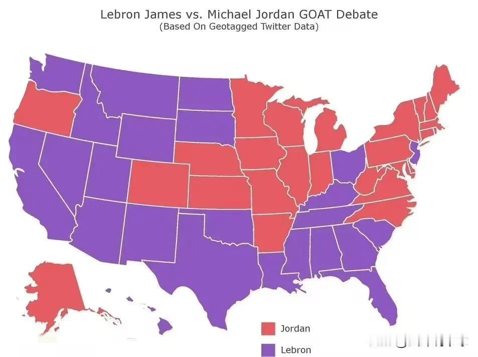 谁才是GOAT？看看美国人民的选择！
詹姆斯已经开始赶上乔丹了吗？

对于NBA