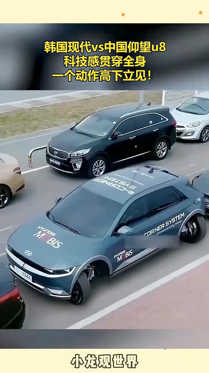 韩国现代vs中国仰望u8，科技感贯穿全身，一个动作高下立见。
小龙观世界。
国产