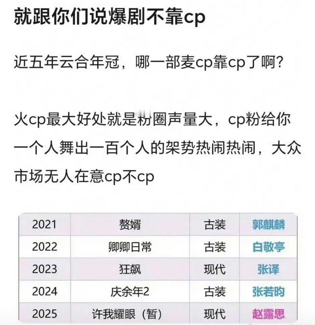 真的很佩服她粉圈是怎么好意思把这部剧放进这里面不脸红的？ ​​​