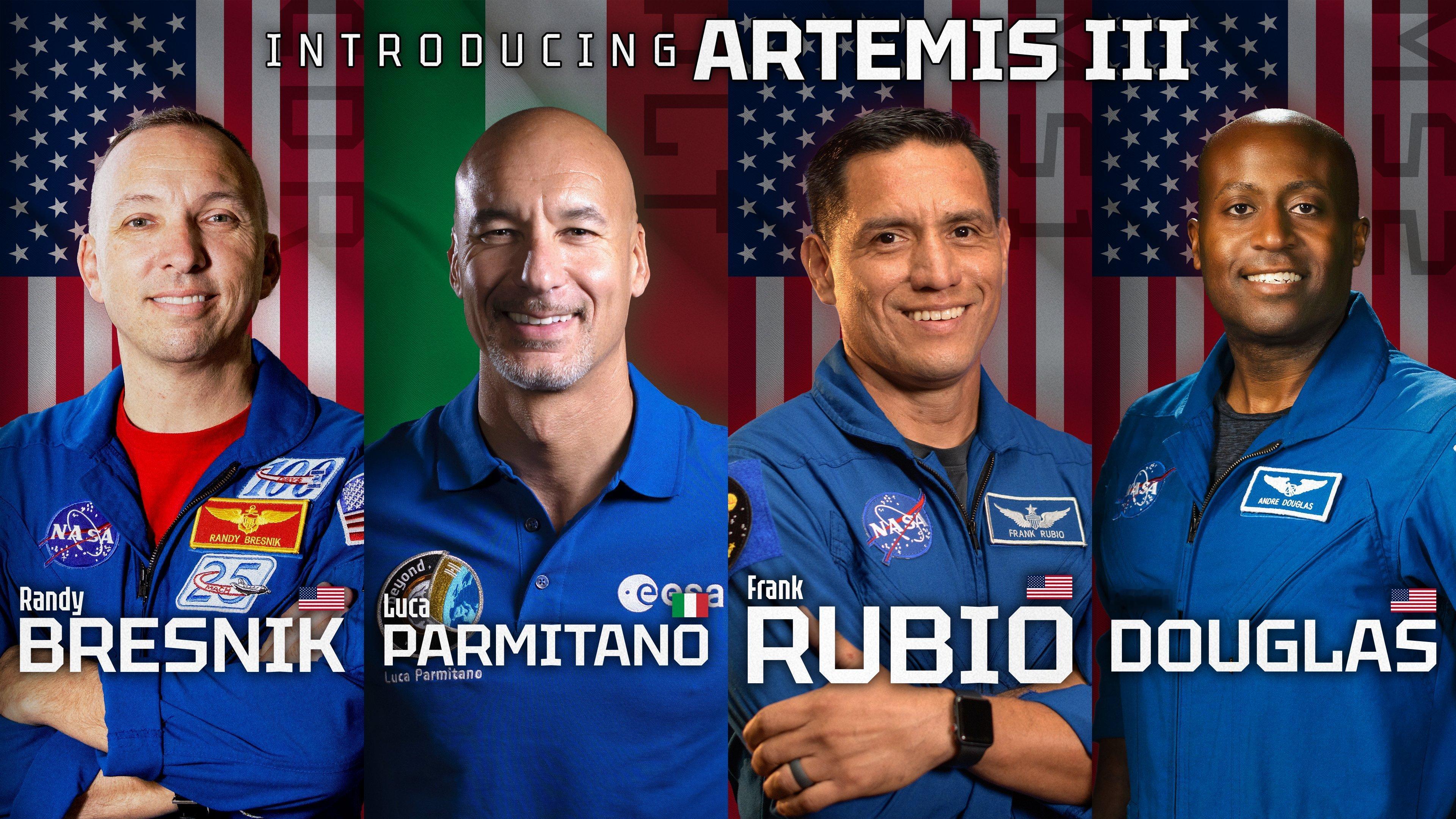 ARTEMIS III任务乘组公布：🇺🇸指令长：Randy Bresnik?