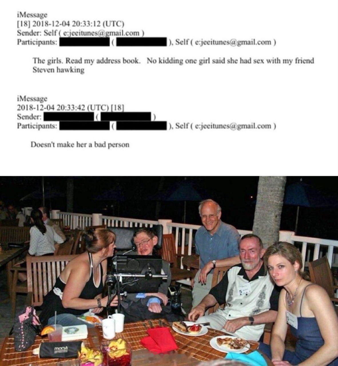 爱泼斯坦案文件：“有位女孩居然说她和我朋友史蒂文·霍金发生了性关系！”比尔盖茨前