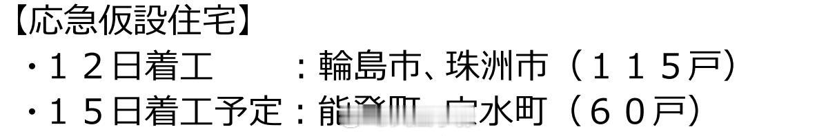 日本地震后第12天：灾民临时安置房，终于在今天，12日动工了。地点在轮岛、珠州市