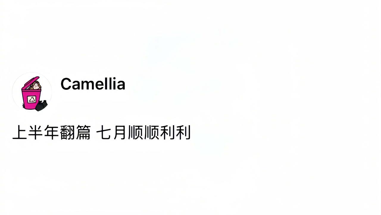 “上半年翻篇 七月顺顺利利”