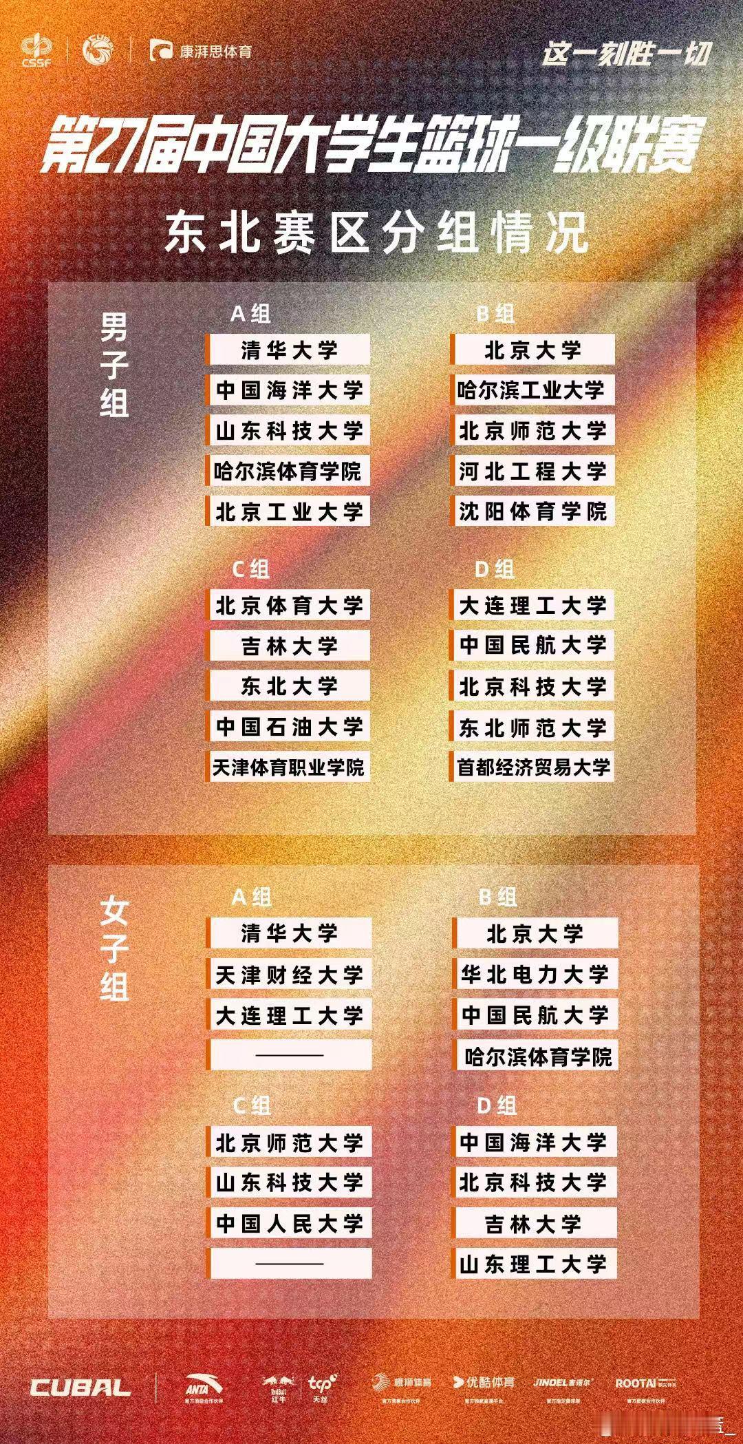 第27届CUBAL东北赛区将于3月11日-19日在吉林大学、东北师范大学举行。清