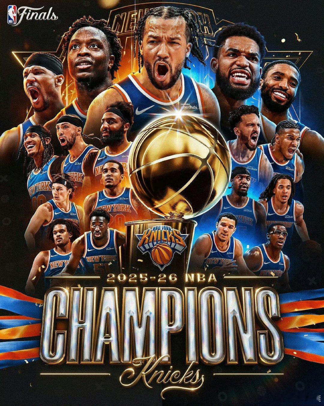 文班垫脚布伦森未吹今天NBA总决赛正式收官，尼克斯夺冠，宣告了NBA西强东弱的局