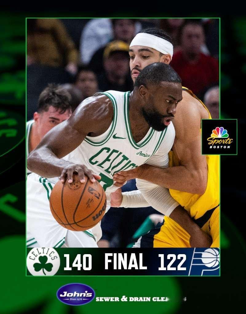 140：122再胜步行者，继续连胜步伐，夯实东部第3的排位！凯尔特人热爱日记