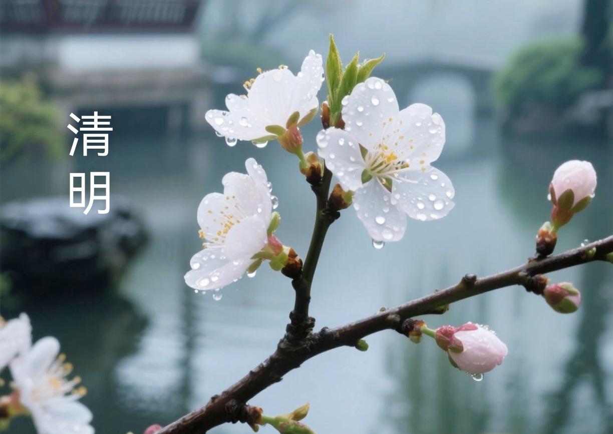 七律.清明

清清一野众芳新，水净天明朗朗晨。
红杏含羞酝远梦，垂杨窈窕闹三春。