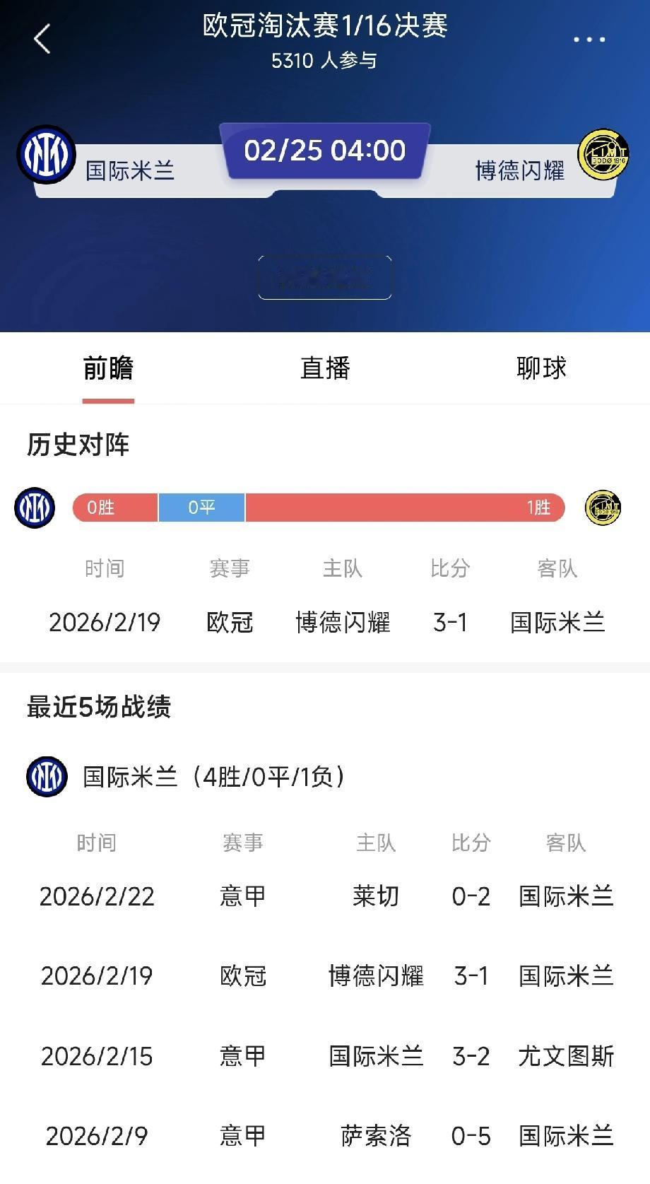 国米VS博德闪耀前瞻！
北京时间明天凌晨4点，国际米兰将在梅阿查球场迎战闪耀哥，