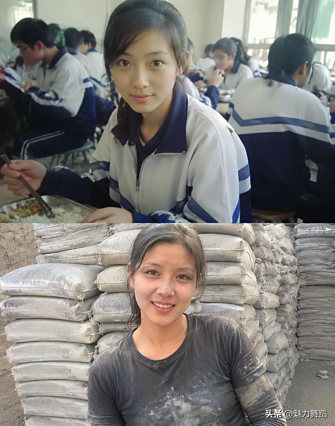 请问看了这位女孩以后，读书的意义究竟是什么？

我的看法是：昔日教室埋头读书，是