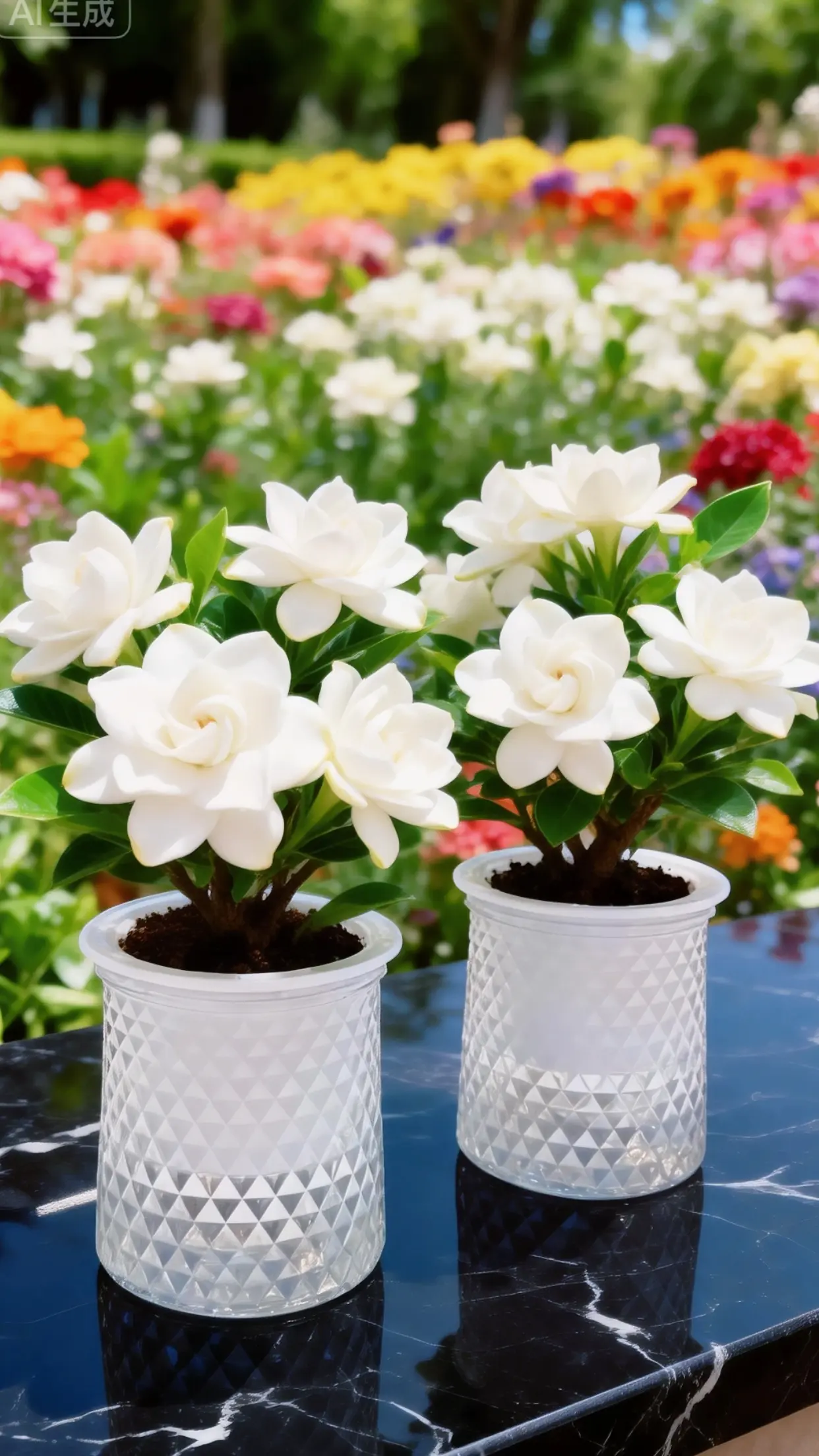 栀子花盆栽。🌸听歌🎶