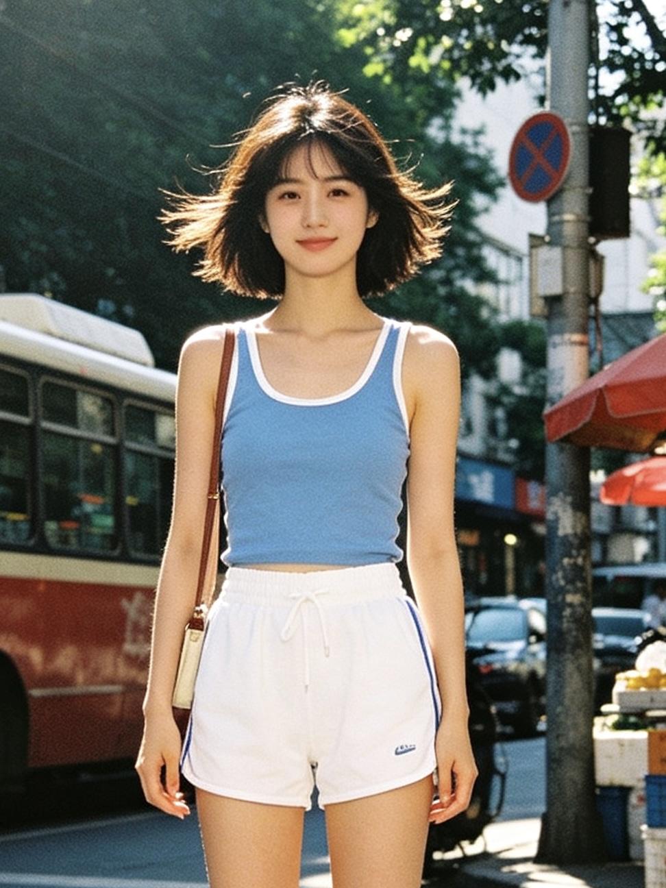 以前夏天女性出门和现在女性出门对比