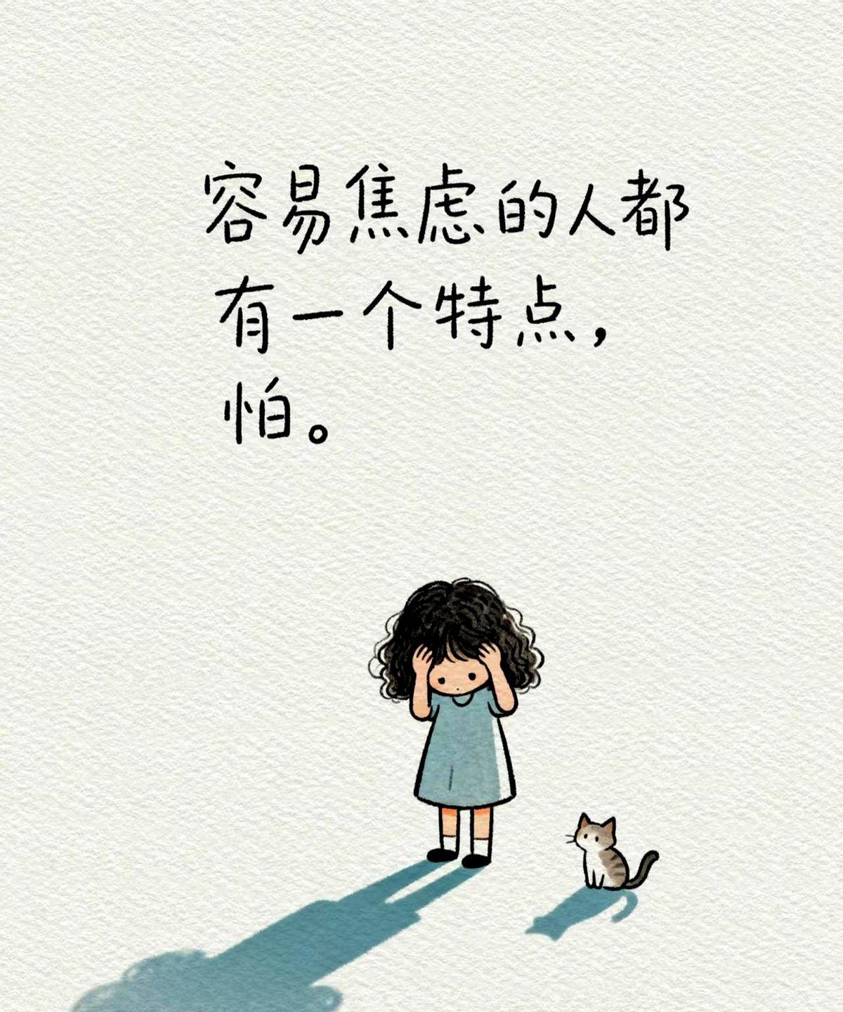 当今社会，焦虑的人越来越多了。
我看到他每天都在心里盘算着万一，他反复检查着兜里