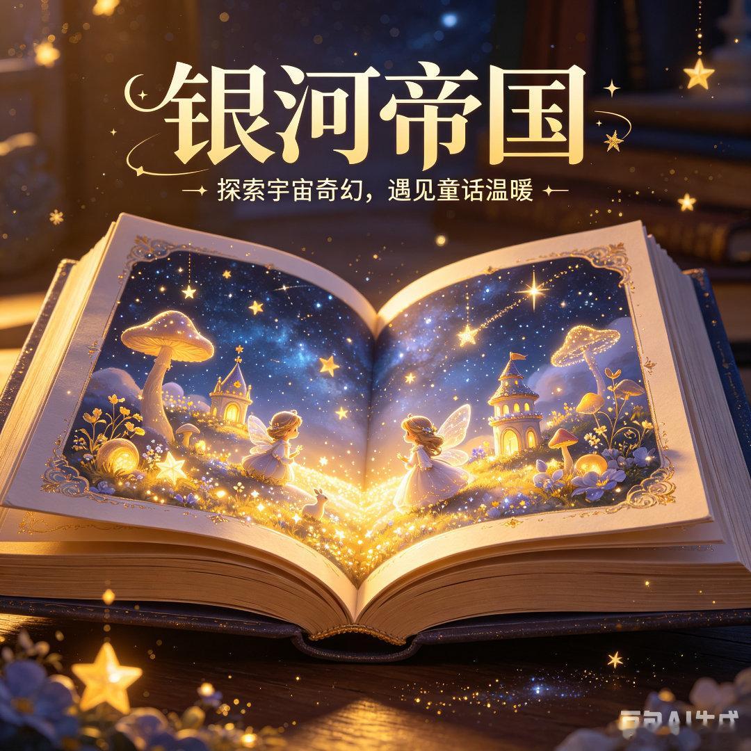 让豆包按照书的内容帮我生成一份银河帝国的海报，豆包。。。。。我。。。人工智能，你