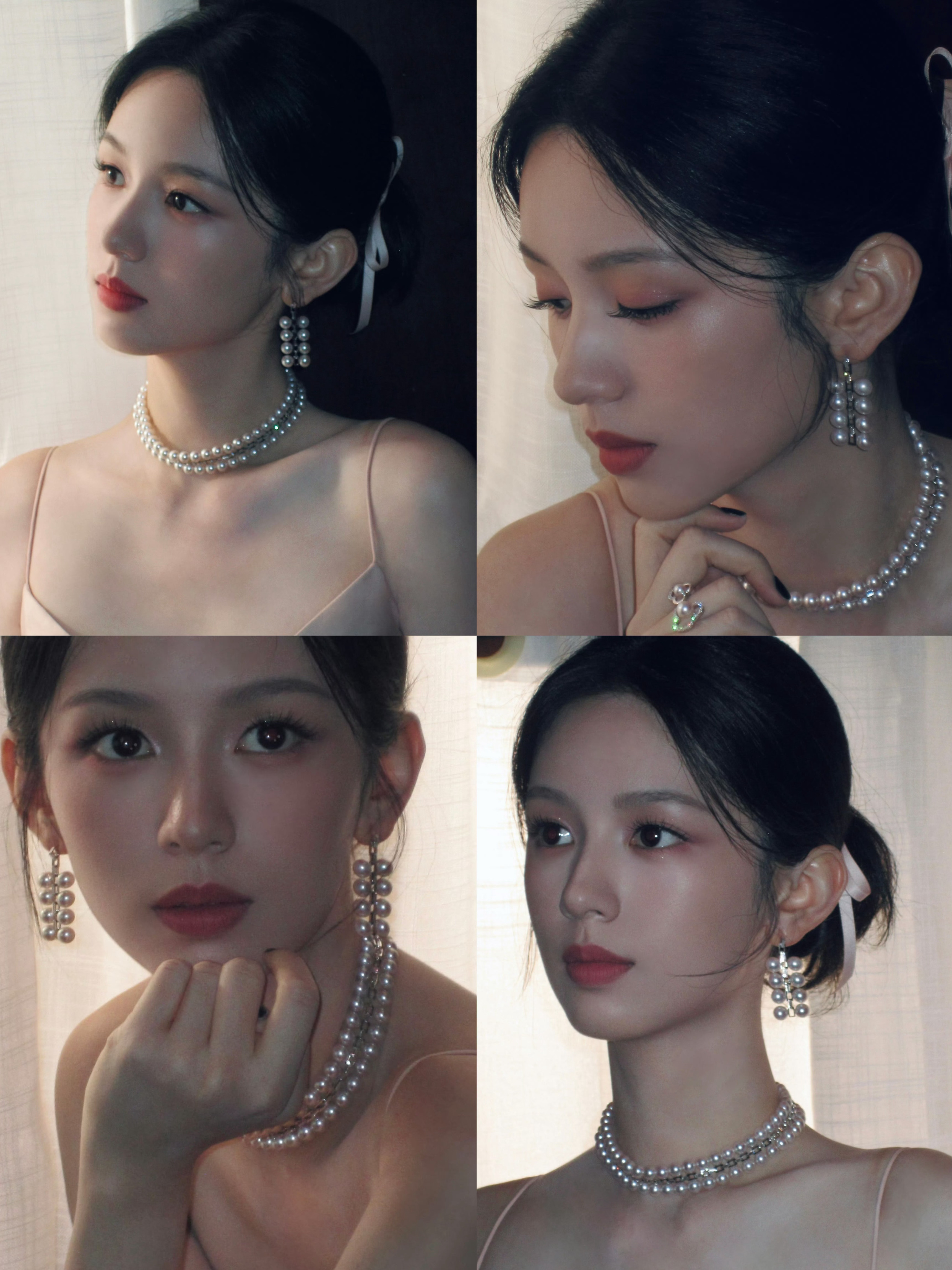 周也今日TASAKI活动造型～是泛着珍珠光泽的珍珠美人也🥹💍 ​​​