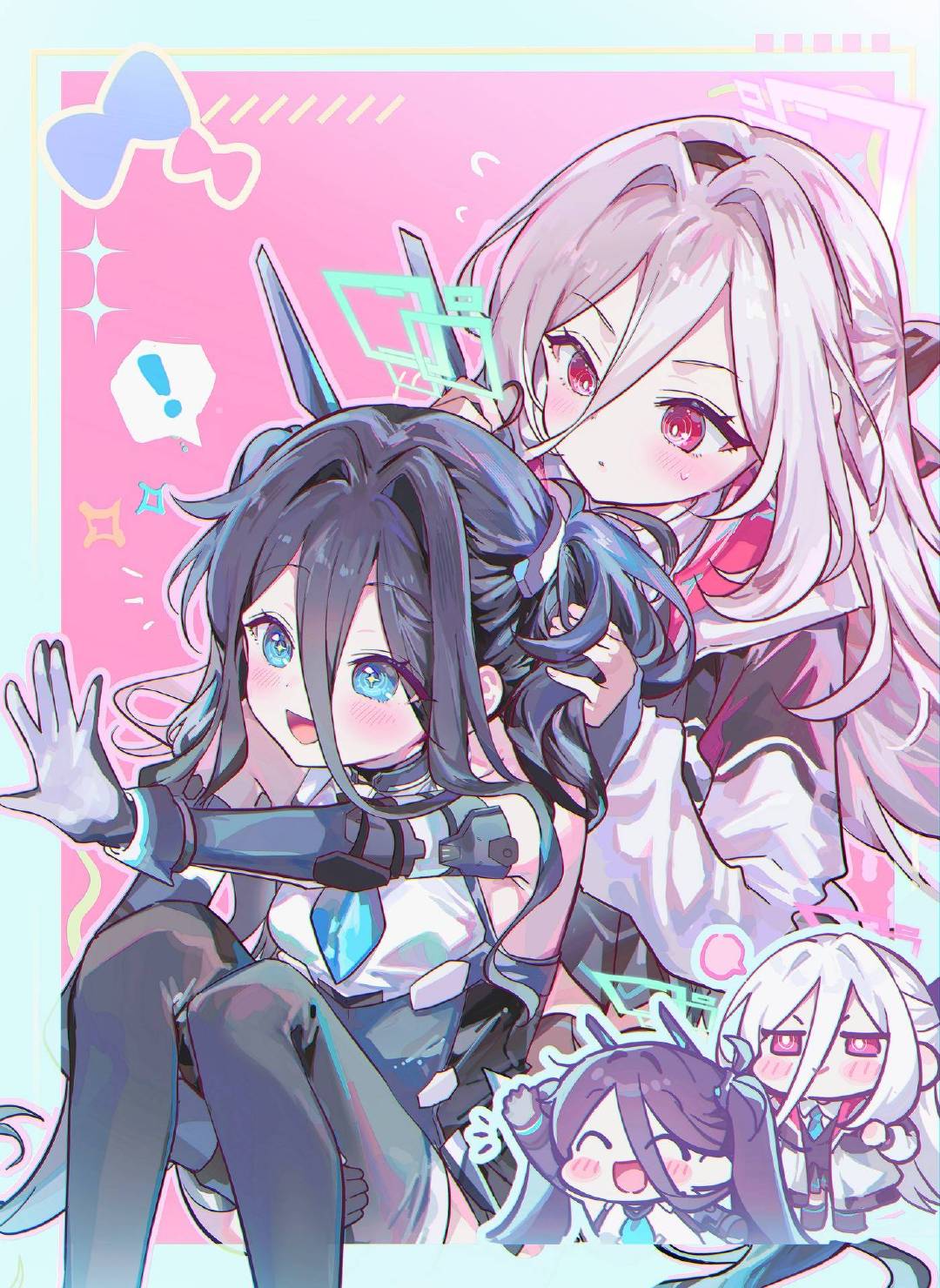 天童爱丽丝、凯伊——碧蓝档案——画师: ₀²，网页链接