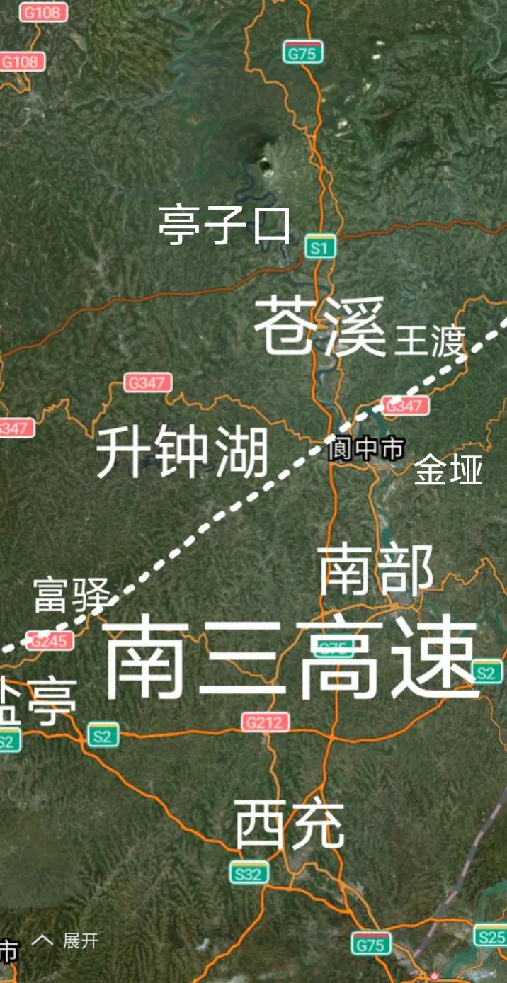 好消息，巴中南江途经南充阆中至绵阳三台的南三高速南江段全长约700米的马桑林隧道
