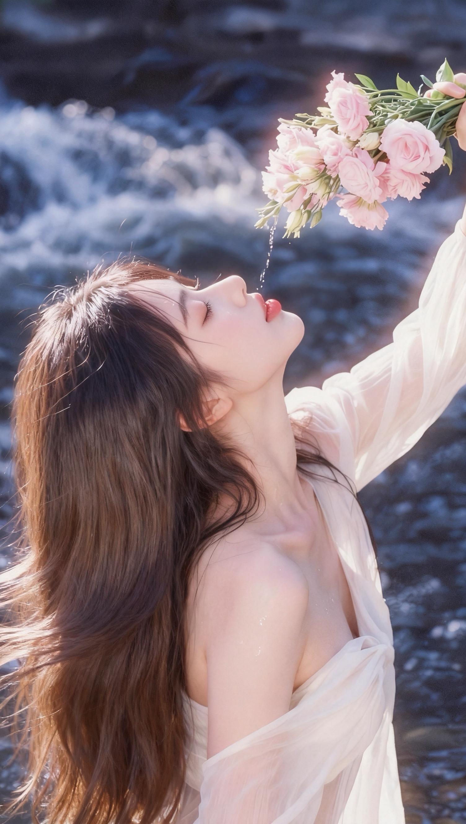 听说 仙女都是喝露水长大的。