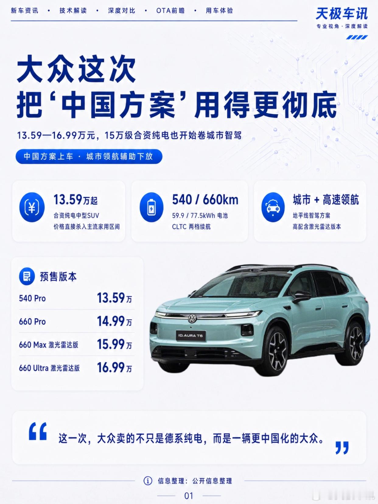 一汽大众T6把4.8米纯电SUV打到13万 💡一汽-大众这次明显换打法了。✅ 