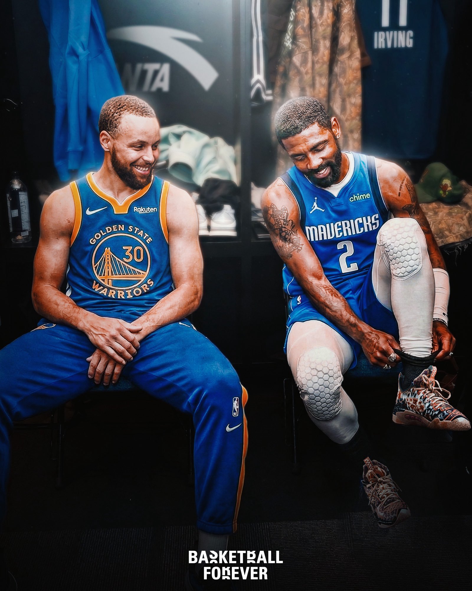 凯里·欧文谈及斯蒂芬·库里可能加盟安踏时表示：“安踏是最好的球鞋品牌。我很高兴斯