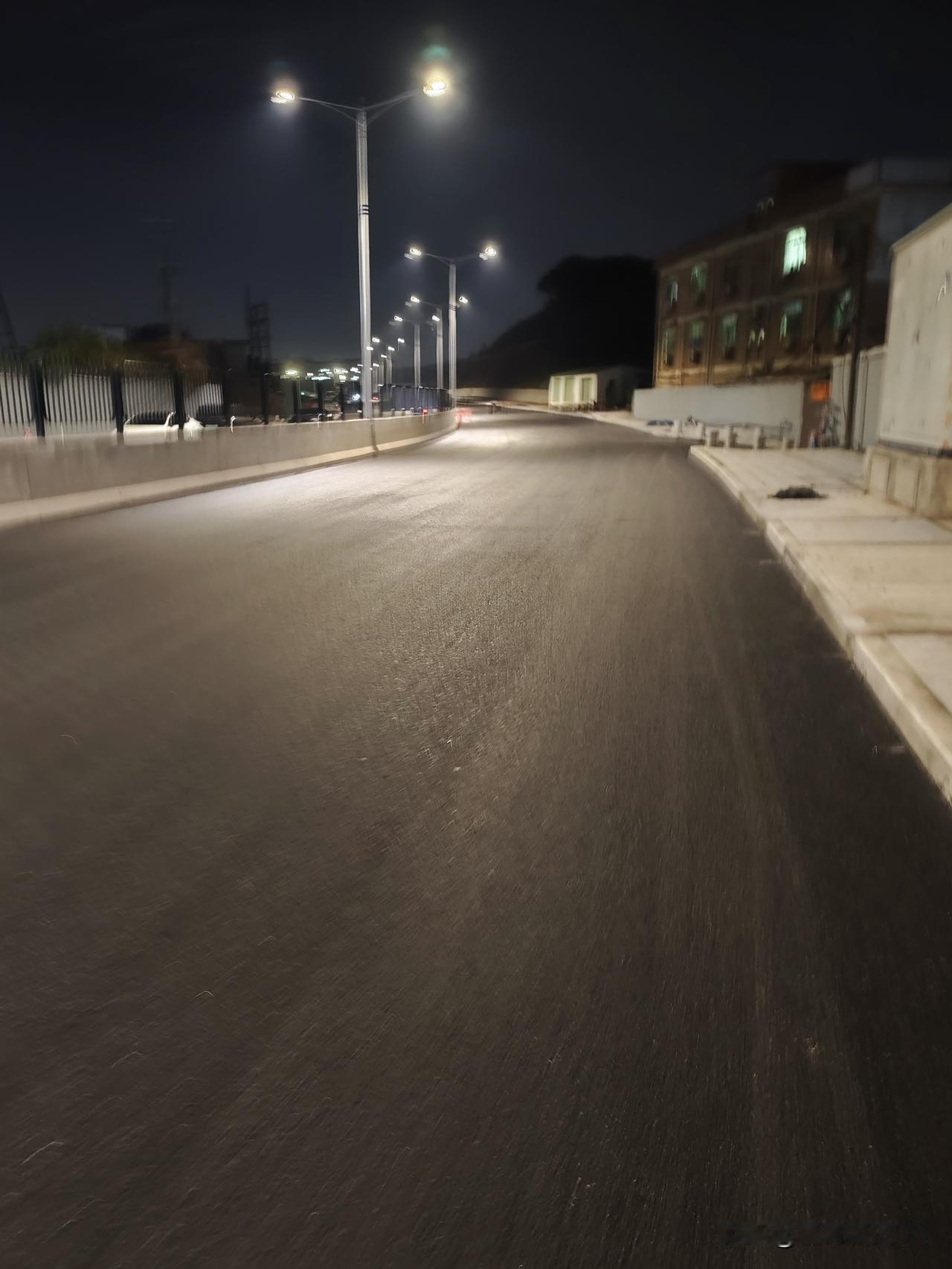 沙湖大道马上要通车了。路灯都亮了。前前后后快一年了。真不容易。大大方便了深莞通勤