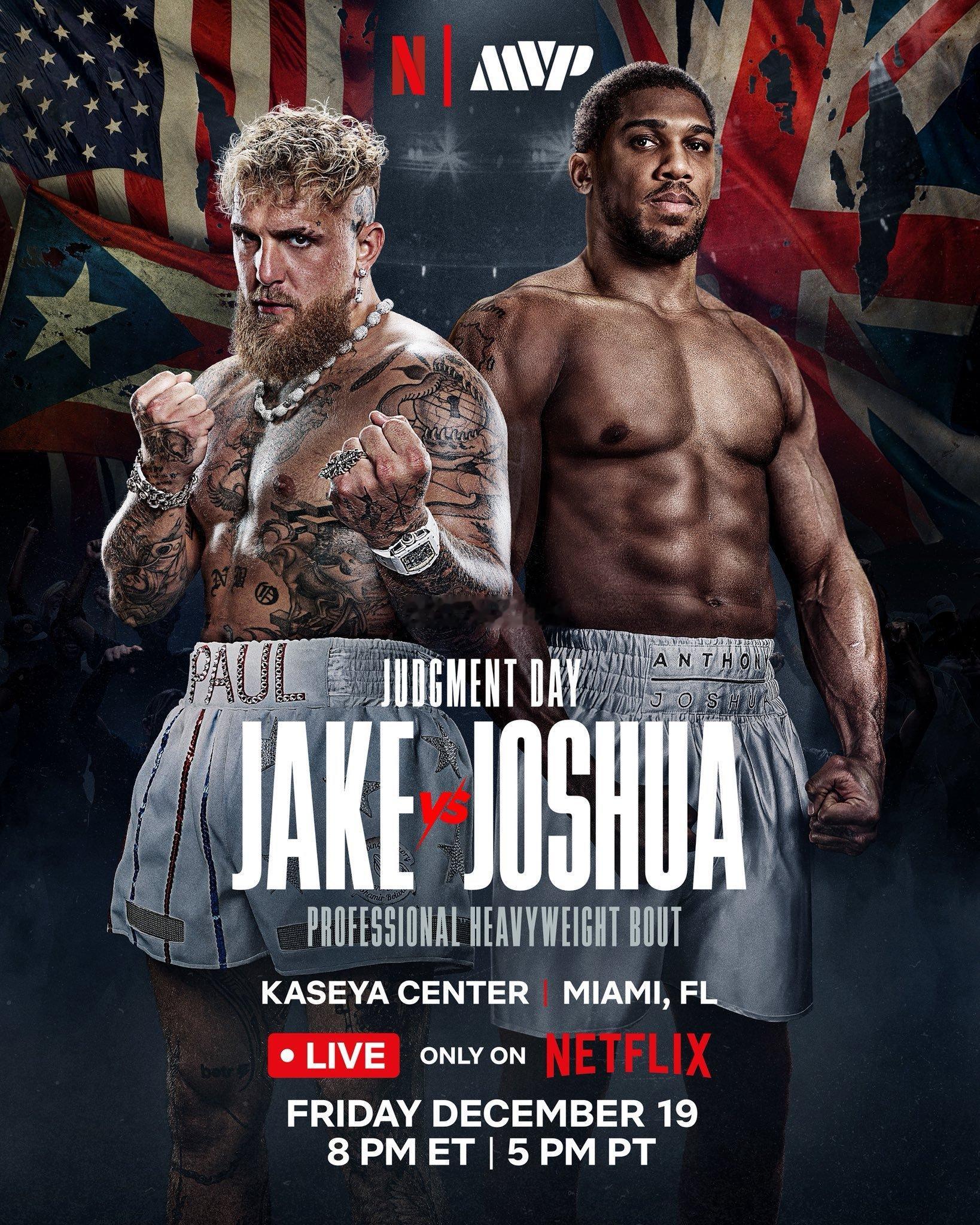 约书亚（Anthony Joshua）向Netflix 所要“另类圣诞礼物”。因