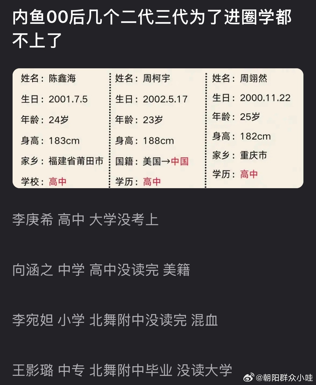 九年义务教育都读不完也是厉害了，小学毕业真的能看懂剧本理解人物吗？ 