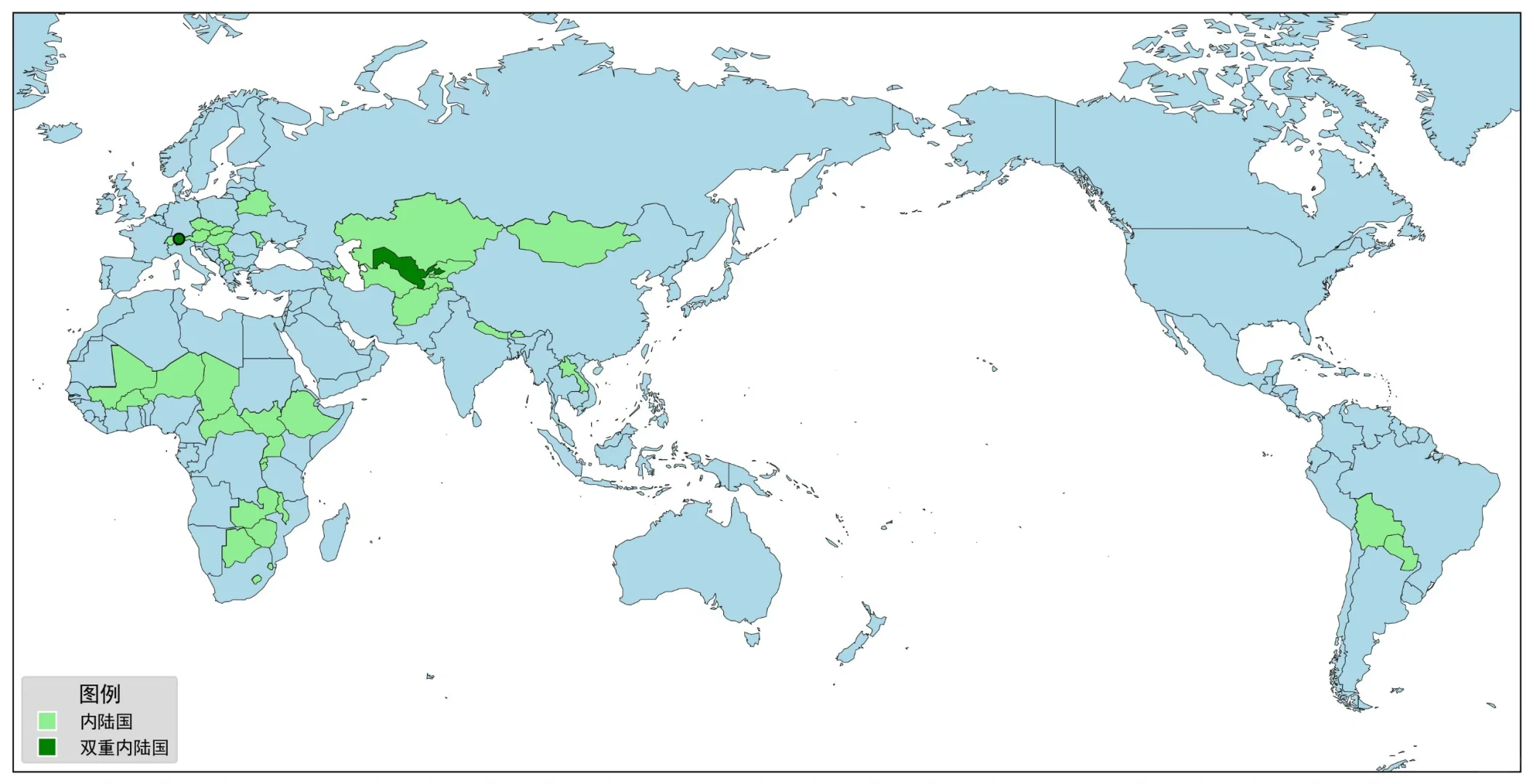 内陆国与双重内陆国